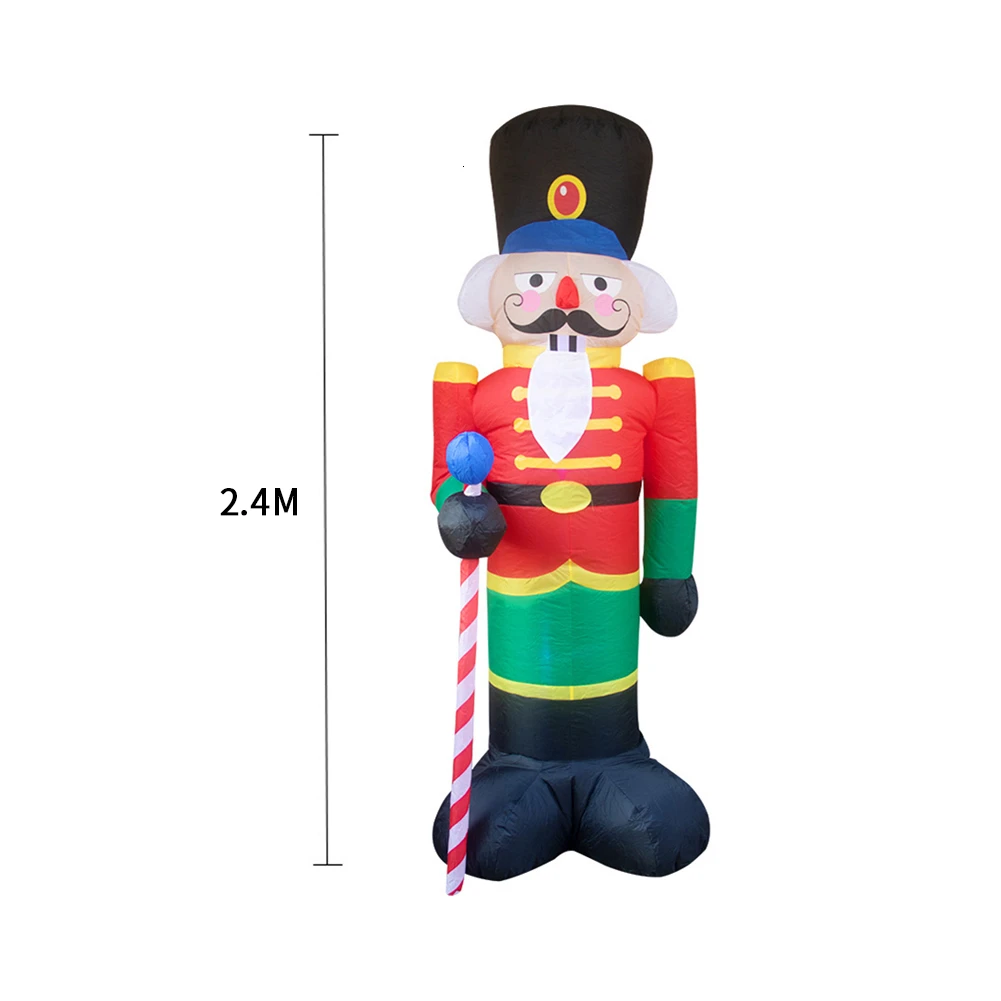  Christmas Inflatable Santa Claus Soldier Model LED Lamp Doll Garden Air Blown With Light Up Outdoor - 4000216789822