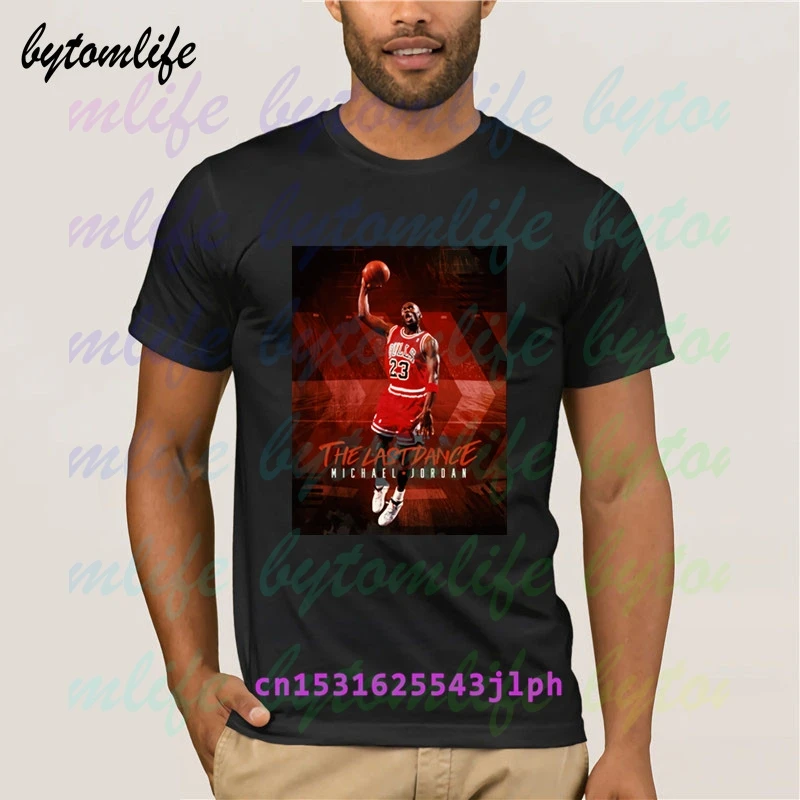 The Last Dance Michael Jordan T-Shirt Summer Print Black T Shirt Popular Cotton Tees Amazing Short Sleeve Unique Men Tops | Мужская