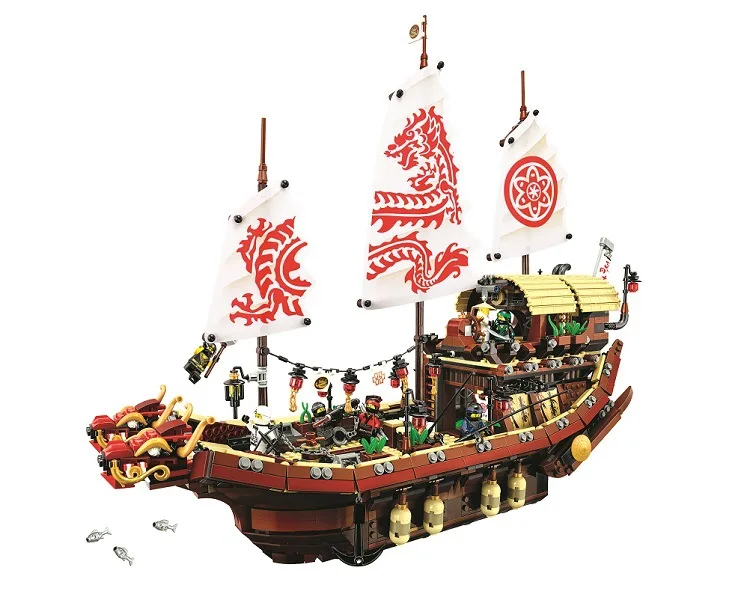 

New 10723 Ninja Legoinglys series The Destiny's Bounty Model Building Blocks set Compatible 70618 classic ship Toys for children