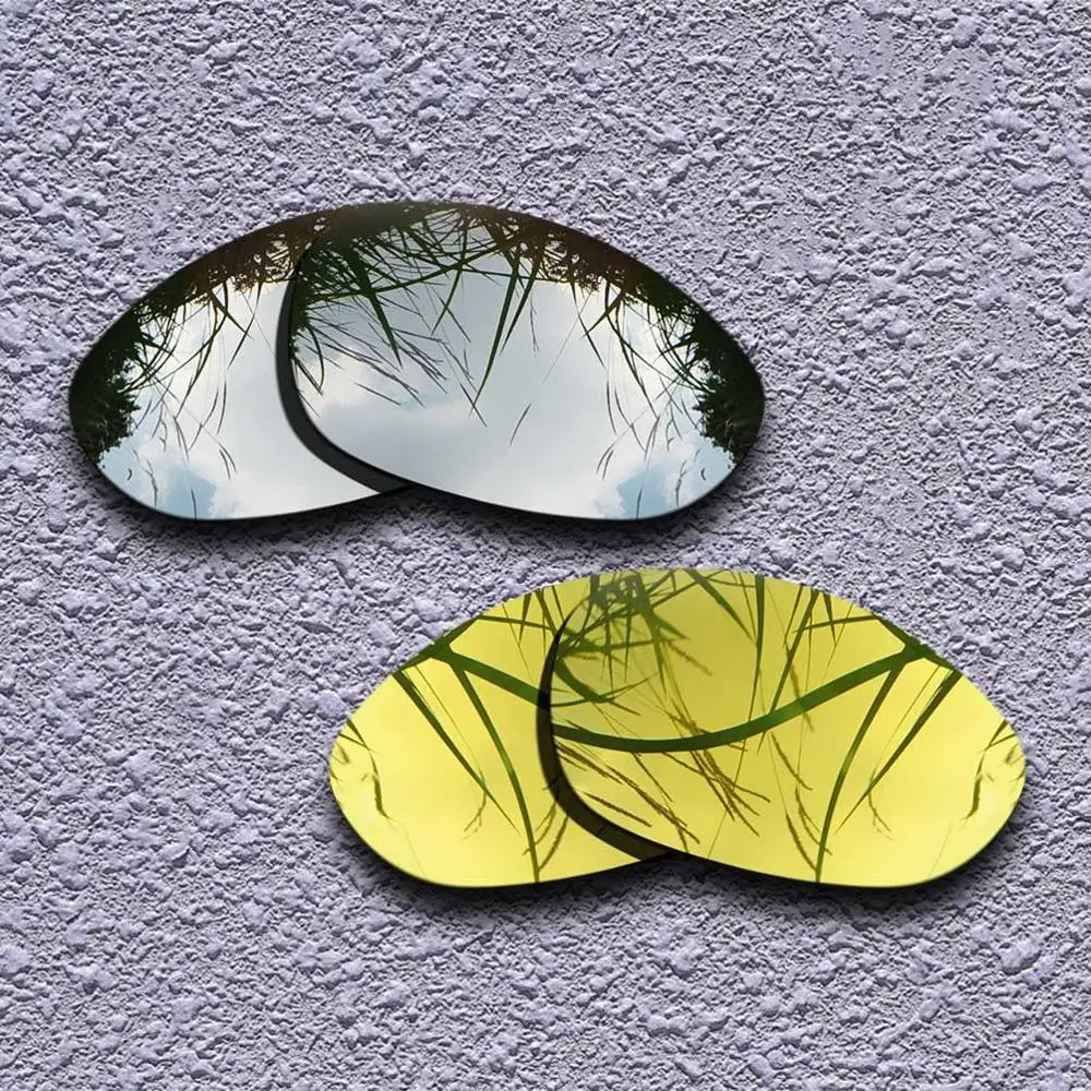 2 пары поляризованных сменных линз для солнцезащитных очков Oakley X-Metal XX-несколько вариантов - Цвет линз: Silver-Golden
