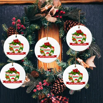 

30PC 2020 Christmas Ornament Santa Wearing A Face Mask Decorate Christmas tree decoracion para el hogar Delicate festive