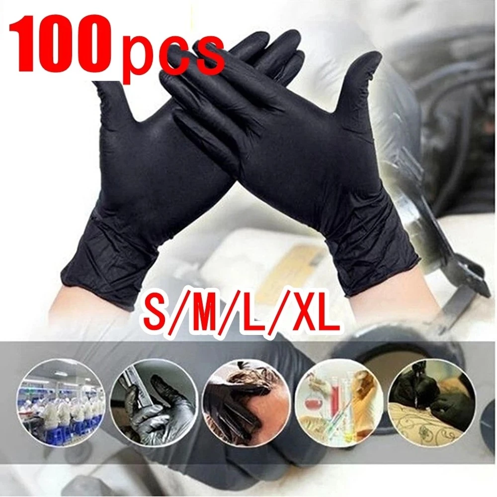 20/50/100Pcs Zwarte Handschoenen Keuken Wegwerp Latex Handschoenen Guantes  Nitrilo Huishouden Keuken Laboratorium Tuin Schoonmaak Handschoenen|Huishoudelijke  Handschoenen| - AliExpress