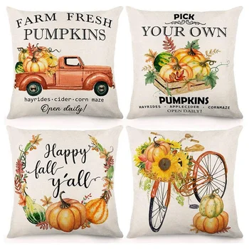 

Fall Throw Pillow Covers Farm Fall Decorations Autumn Themed Thanksgiving Farmhouse Pillowcase