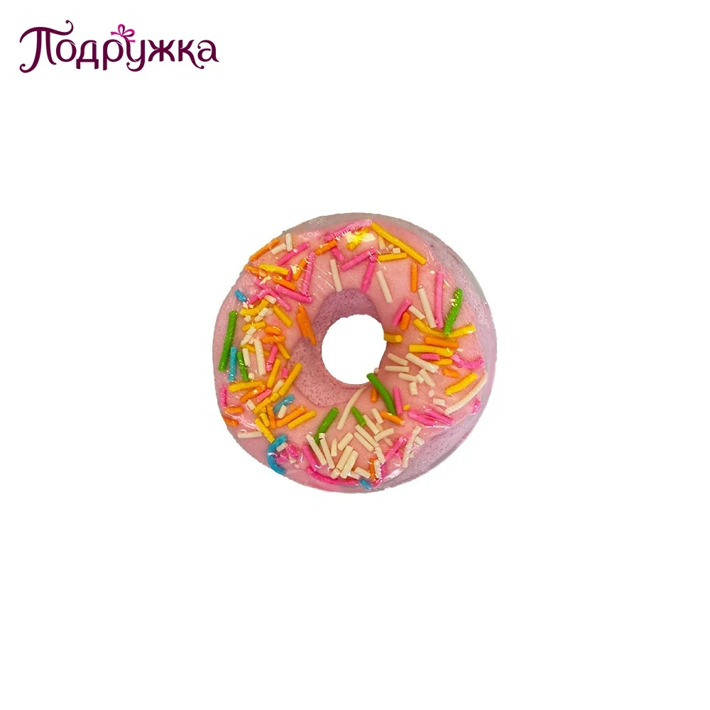 Bath LP CARE 181582 Подружка Podrujka Podruzhka Podrugka Podrygka bomb Donut soothing pink 100g Bubble Ball Bubbling ball-bath |