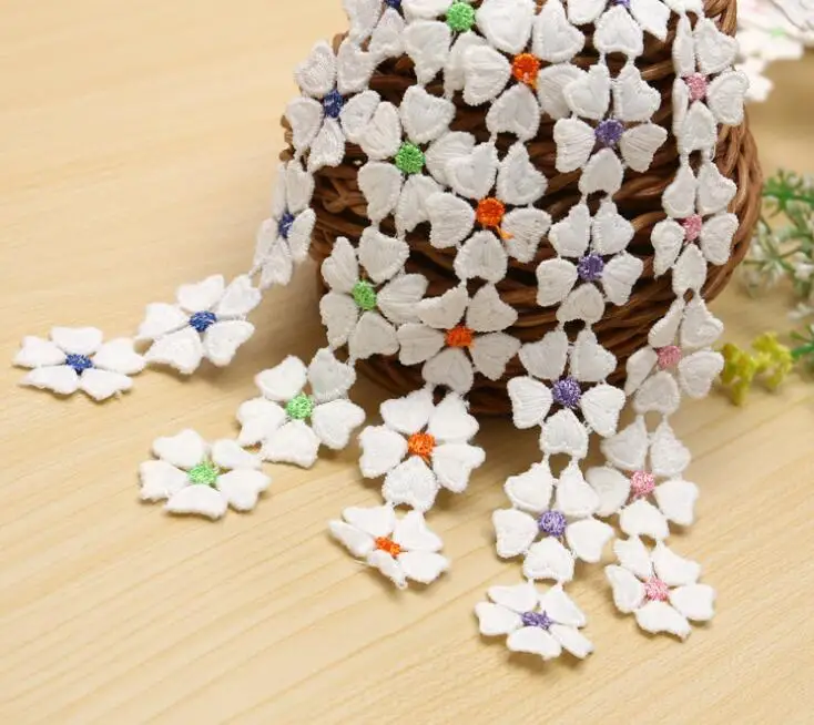 

38Yards Lace Trim Flowers Patch For DIY Clothing Accessories Sewing Applique French Net Lace Fabric