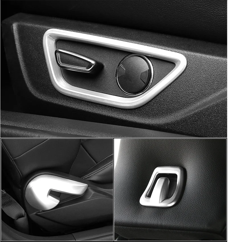 Для Ford Mustang- красный ABS хром углеродное волокно регулировки сиденья кольцо 2 шт