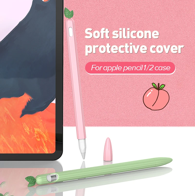 Apple Pencil 1 2用シリコンケース かわいいフルーツデザイン 保護カバー タッチペン タブレット Iパッド Phone Case Covers Aliexpress