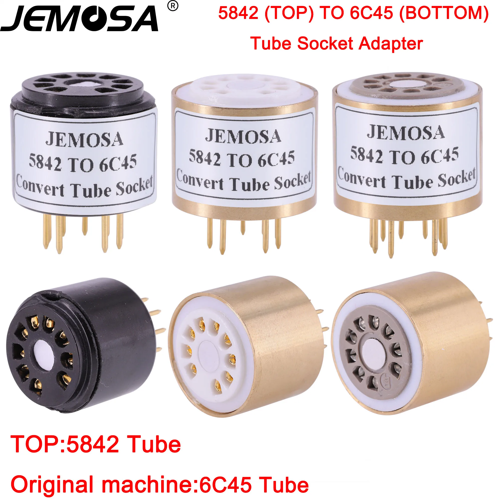 1PC 5842 TO 6C45 Vacuum Tube DIY Audio Amplifier Convert Socket Adapter | Электроника