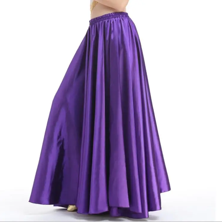 Best Dance Professional Dance Costume Satin Long Skirt Full Skirt Hot 360 Full Circle Satin Long Skirt Swing Dance Decor