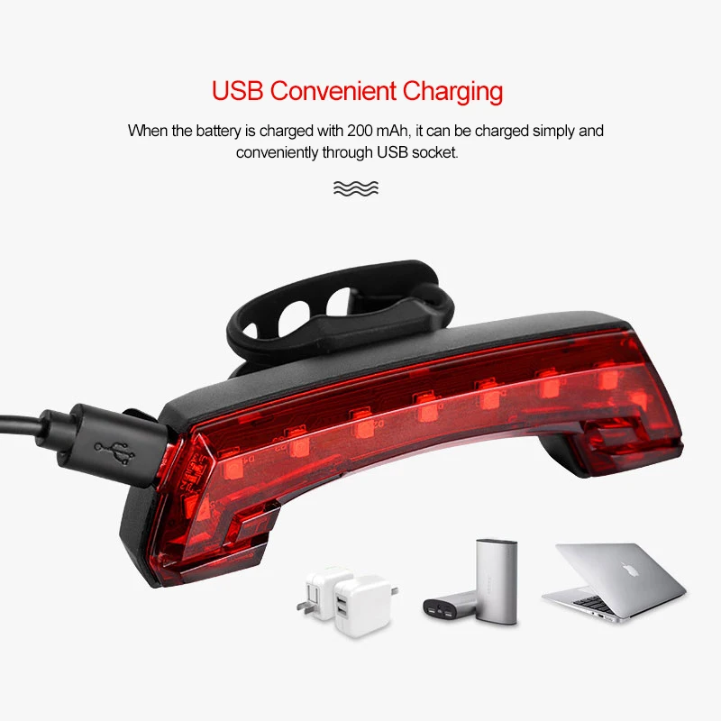 Flash Deal Intelligent USB Bike Rear Light Wireless Remote Control Turn Signal Bicycle Taillight with Bike Horn 9