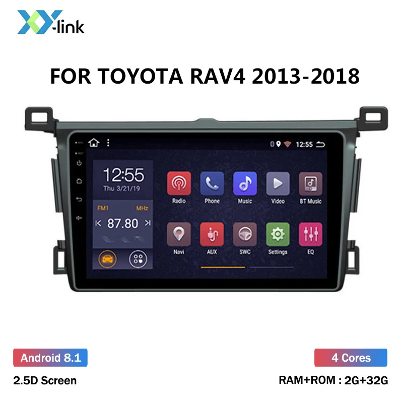 Android 9.0 Auto Car Dvd Multimedia Player For Toyota RAV4 RAV 4 2013-2018 Gps Navigation System Radio Accessories No 2 Din | Автомобили и
