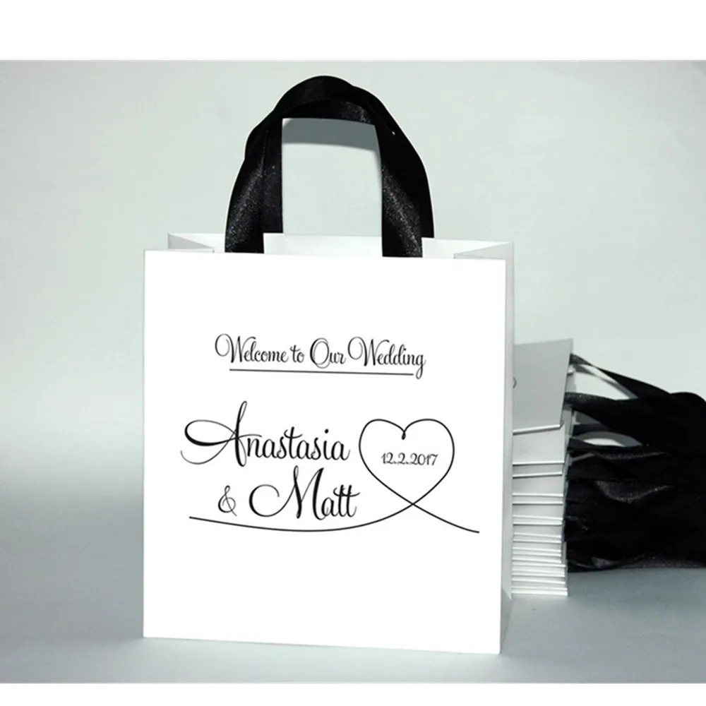 custom birthday bags bridesmaid groomsmen gift bag wedding gift bridal shower gift bags custom gift bag calligraphy bags