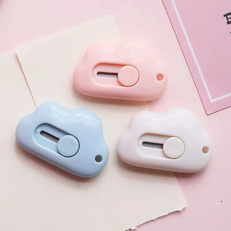 2 Pcs/lot Candy color Art Utility Knife Paper Cutter Student Stationery Knife Diy Children Handmade Tools School Office Supplies creative candy color mini cutter express knife box opener handmade small utility knife school office home supplies stationery