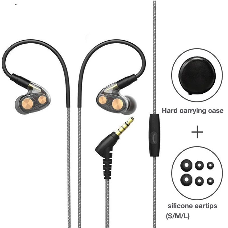 Auricolare Da Studio Cuffie Multidriver Ibride Auricolari Hi-Res Connettore Staccabile In Grado Audio A2Dc Stereo Ad Alta Fedeltà