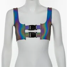 Новое поступление, женский жилет для бега, бюстгальтер, открытая Пряжка, Светоотражающий Жилет, вечерние, сексуальные, без рукавов, спортивная одежда, спортивная одежда, майка