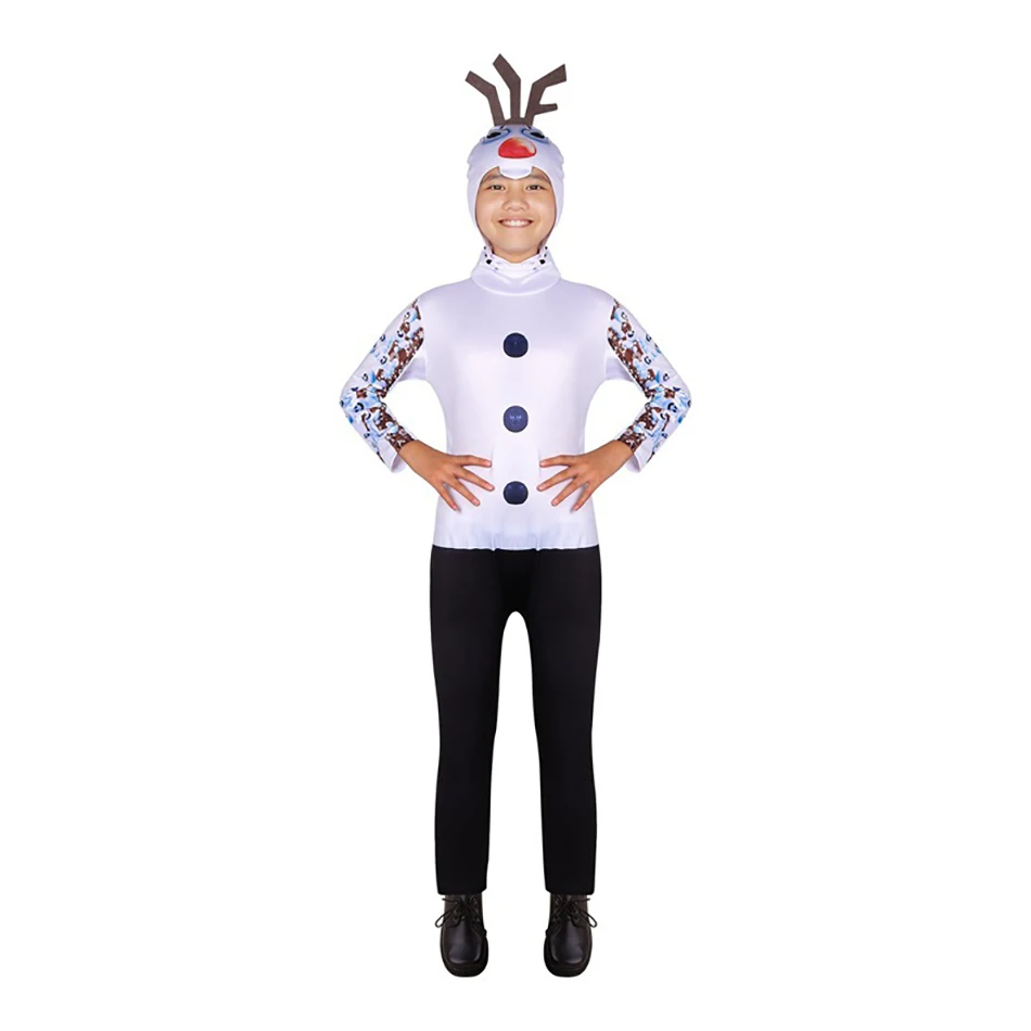 Костюм снеговика из аниме «Олаф» Детский комбинезон для девочек и мальчиков, праздничная одежда для костюмированной вечеринки милый белый комбинезон Эльзы, друг Олаф, платье