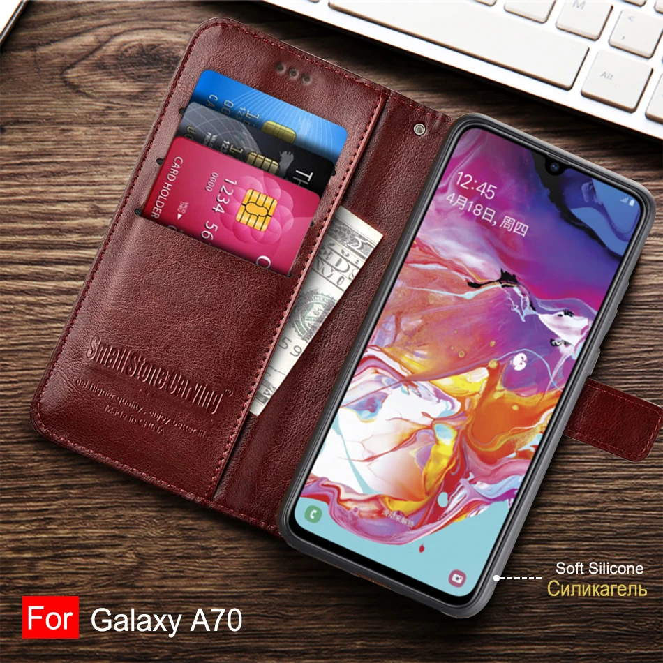 Phone Covers For Samsung Galaxy A70 Case Flip Leather Book case For Samsung A70 Case Wallet Magnetic Luxuxy A 70 Cover