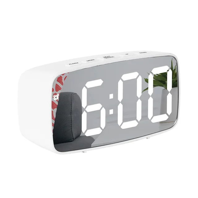 Spiegel Acryl Wecker Led Digital Uhr Voice Control Snooze Zeit Temperatur Display Nacht Modus Home Tisch Uhr Uhr Alarm Clocks Aliexpress