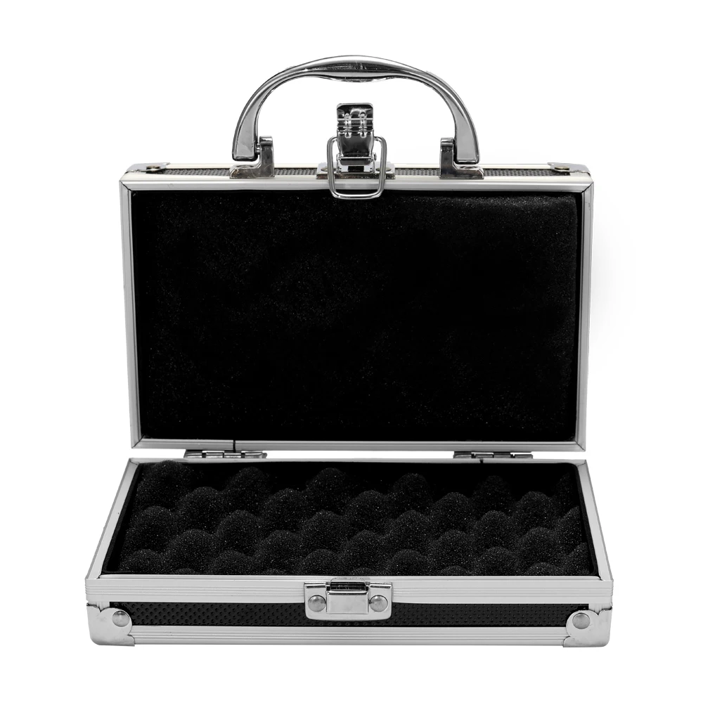 

Durable Travel Carry Case Sponge Inside Portable Sturdy Organiser Hard Carry Practical Storage Aluminum Alloy Tool Box