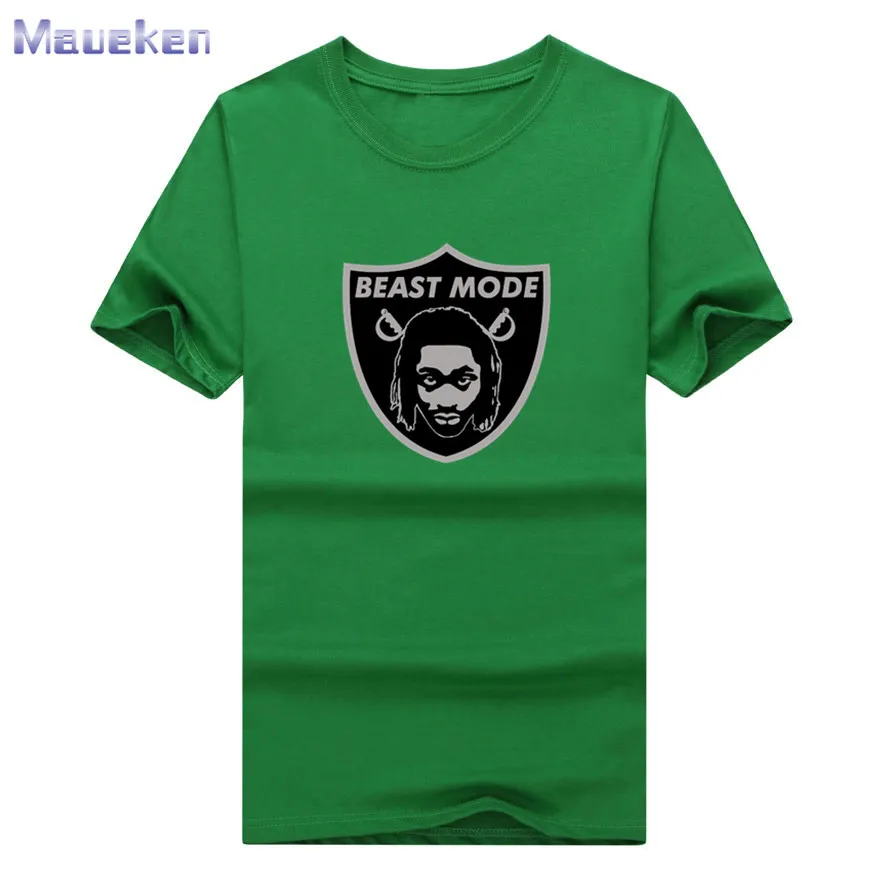 7 Новая футболка Marshawn Lynch Beast Mode, футболка из хлопка для поклонников, подарок, 0905-1 - Цвет: 7