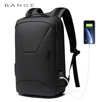 BANGE Men TPU 15.6 Inch Laptop Backpack Waterproof School Backpacking USB Charging Travel Business Backpacks Large Capacity New 1