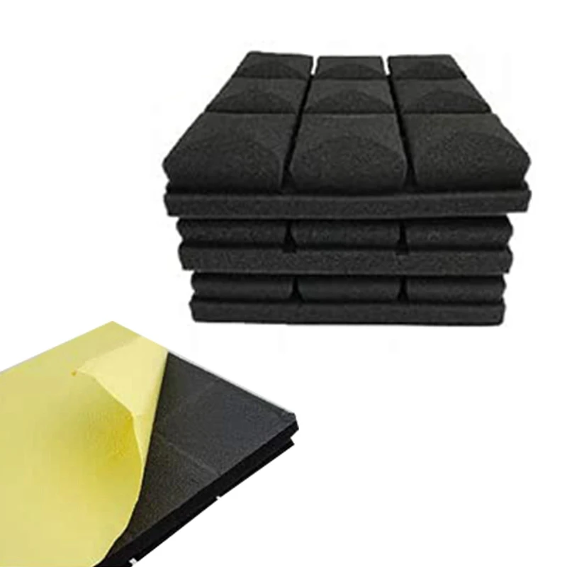 12Pcs Mushroom Design Acoustic Foam Adhesive Panels Sound Proof 2X12X12inchfor Insulation Absorbing Promotion | Строительство и
