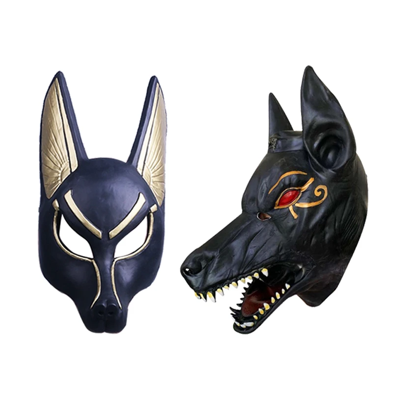 Snailify Ancient Egyptian Myths Death Anubis Wolf Face Mask Latex 