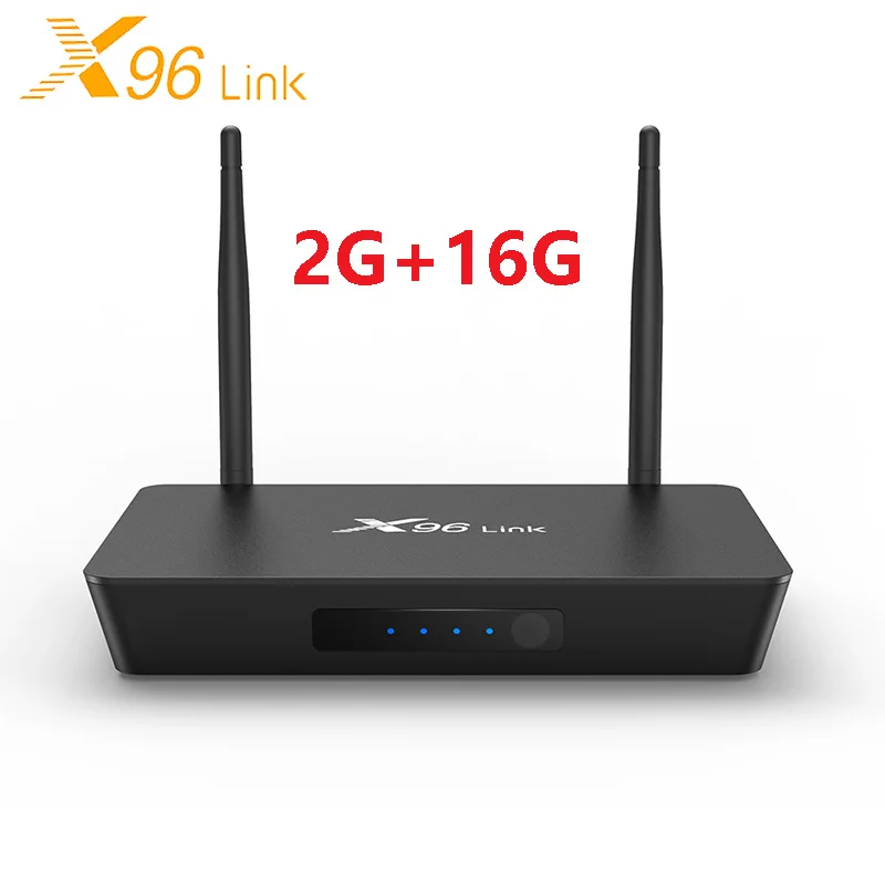 X96 Link Android 7,1 Amlogic S905W четырехъядерный смарт-приставка DDR3 2G 16G 100M LAN 4k HD медиаплеер 2,4G 5G бренд Wifi ТВ приставка - Цвет: 2G 16G