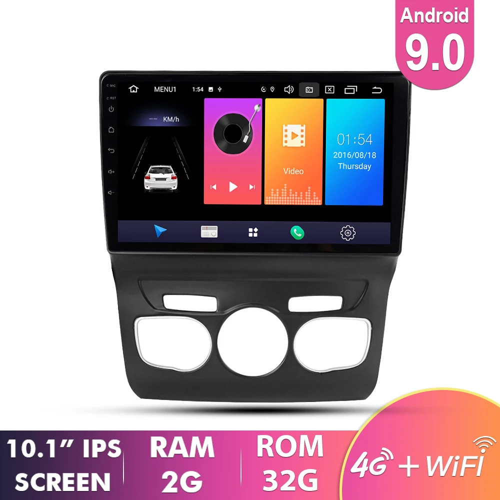 EKIY 10,1 'ips Android 9,0 автомобильный радио мультимедиа авто для Citroen C4 2013 Стерео gps навигация видео MP5 плеер - Цвет: 2G 32G IPS