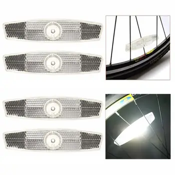 

4PCS Bike Bicycle Spoke Reflector Safety Warning Light Vintage Rim Reflector Safety Clip Light Wheel Tube Mount Reflective B8Z6