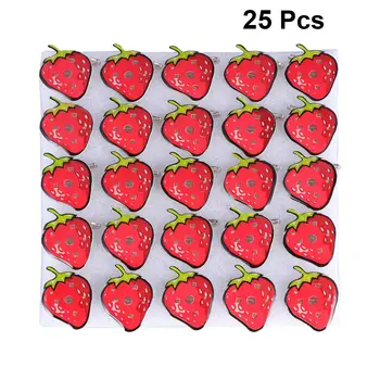 

25pcs Brooch LED Glowing Strawberry Adorable Clothes Dress Accessory Decor Ornament Collar Brooch A35