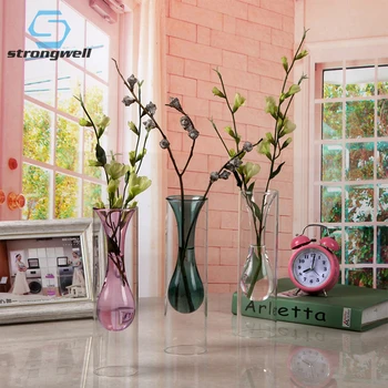 

Strongwell European Creative Double-Layer Glass Vase With Inner Knot Hydroponic Flower Arrangement Vase Home Decoration Gift