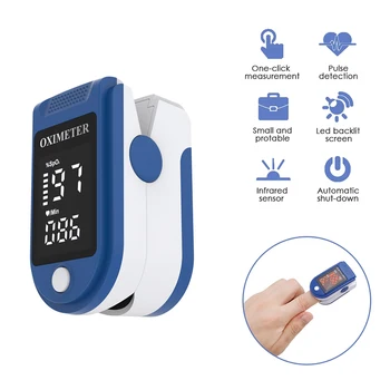 

Finger Oximeter Pulse Detection Oximetro Oximeter Blood Saturometer Monitor SPO2 PR Portable Fingertip Pulse Oximeter Accessory