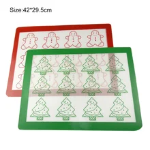 Макарон антипригарный силиконовый коврик для выпечки Кондитерские инструменты прокатки теста коврик милый Рождественский коврик для выпечки торта печенья