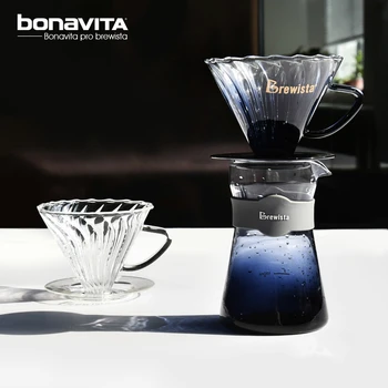 

Bonavita pro-brewista high temperature glass hand-made coffee sharing pot V60 drip filter spiral filter cup coffee filter cup