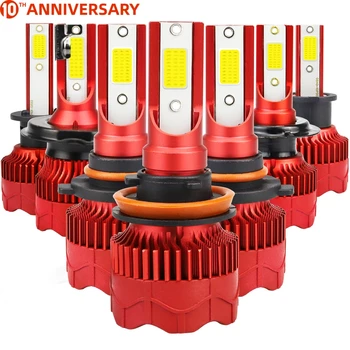 

H11 LED auto lamp red cob H4/HB3/HB4/h8/h1 12v 50W spot LED H7 canbus Headlight 6000K car bulb stock in brazil car accessories