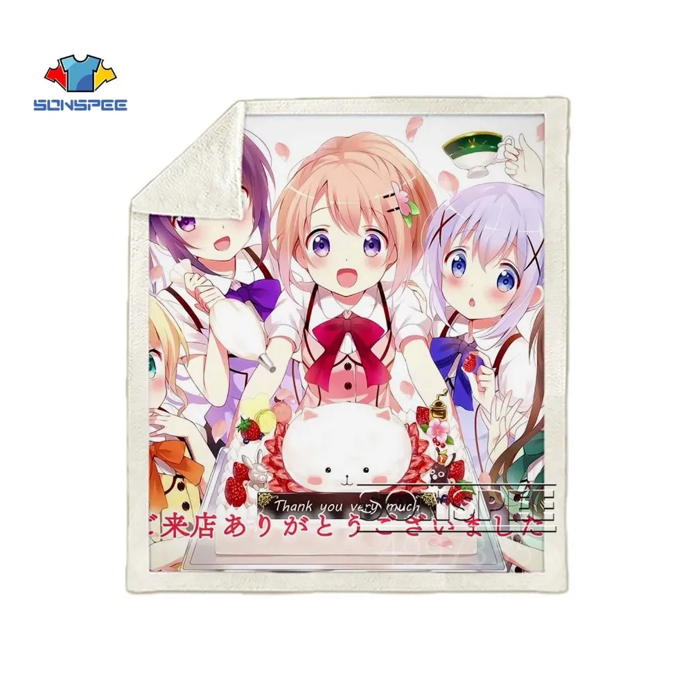 SONSPEE Кролик дом аниме harajuku для детей и взрослых 3d принт одеяло Теплый диван одеяло покрывало путешествия постельные принадлежности магазин при фабрике K133
