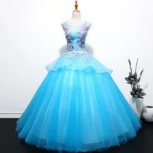 Модные Бальные платья с круглым вырезом элегантные вечерние платья для выпускного вечера кружевное платье с аппликацией без рукавов Длина до пола сценическое бальное платье vestidos