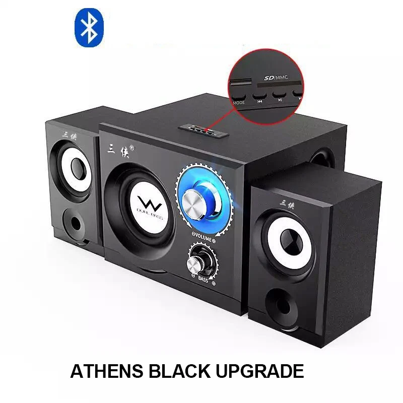 Настольный компьютер Bluetooth/проводной динамик бас Регулируемый сабвуфер телефон