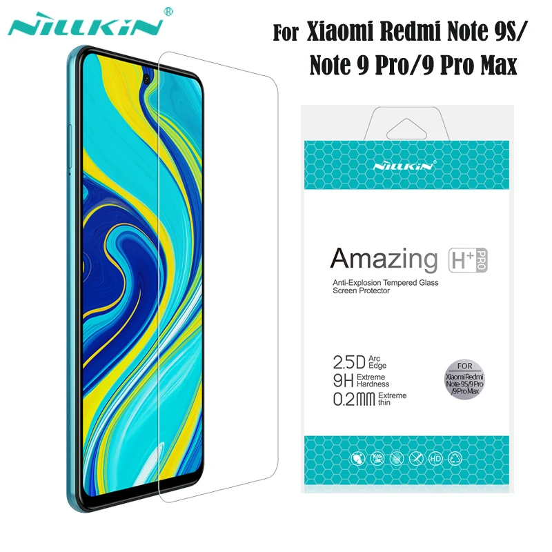 For Xiaomi Redmi Note 9 Pro Max Tempered Glass Nillkin H+PRO 2.5D 0.2mm Anti-Explosion Screen Protector For Redmi Note 9S 9 Pro