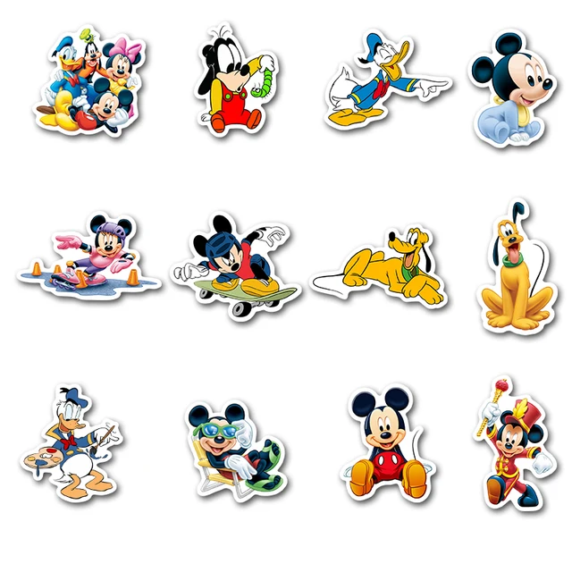 10/30/50Pcs/lot Disney Mickey Mouse Stickers no repeating  pull bar box guitar personalized graffiti cartoon Kids sticker Toy 4