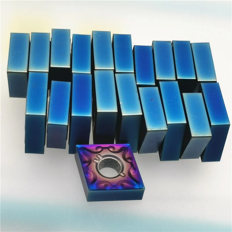 20PCS CNMG120404 Nano blue coating Carbide Insert Turning Tool Turning Milling Cutter CNC Cutting Tool Slot Cutting CNMG 120404