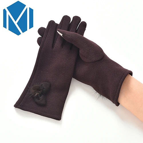 mirco velvet brown Лидер продаж, вязаные перчатки для женщин, мужчин, детей, толстые теплые зимние варежки на полный палец, женские тянущиеся вязаные однотонные шерстяные перчатки - Цвет: mirco velvet brown