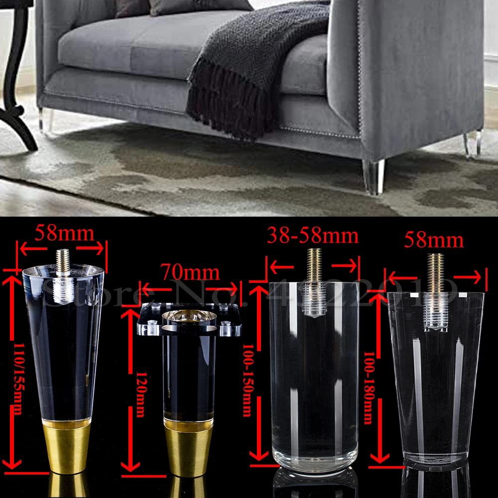 4pcs M10screws Acrylic Sofa Legs Clear Round Furniture Leg Replacement For Home Chairs Bed Drawers Cabinet Ottoman Coffee Table Furniture Legs Aliexpress 4pcs M10screws Acrylic Sofa Legs Clear Round Furniture Leg Replacement For Home Chairs Bed Drawers Cabinet Ottoman Coffee Table Furniture Legs Aliexpress