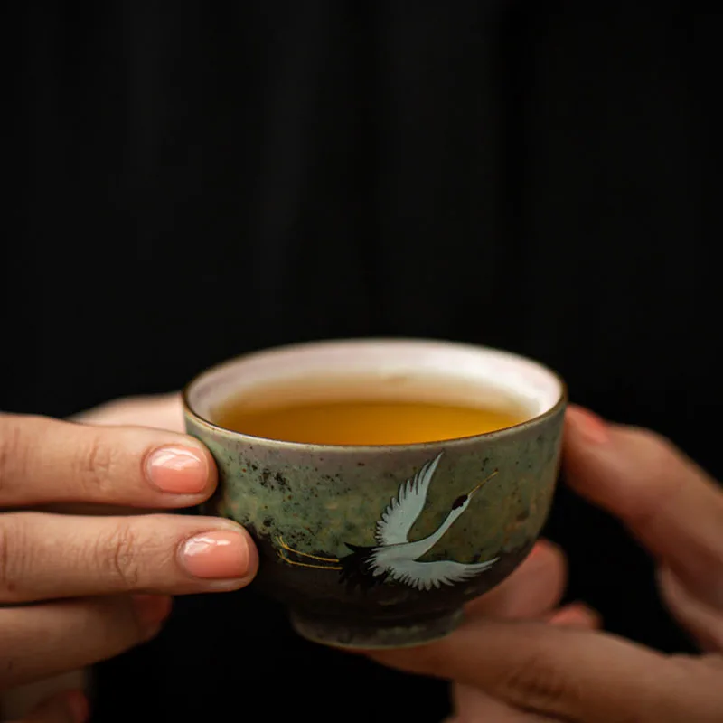 Retro Chinese Kung Fu Tea Set Handmade Ceramic Gaiwan Teacup Fair Cup High Quality Creative Handpainted Teaware Tea Ceremony