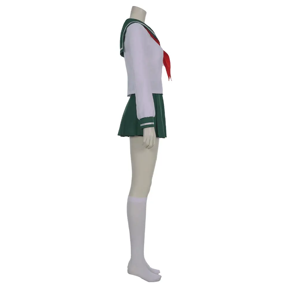 Аниме InuYasha Kagome higuurashi костюм для косплея женская униформа девочек рубашка юбка