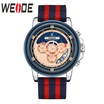 

WEIDE Watch Reloj Hombre Tops Luxury Brand Bussiness Nylon Strap Men Watch Relogio Masculino Sports Digital Numeral Date Watch