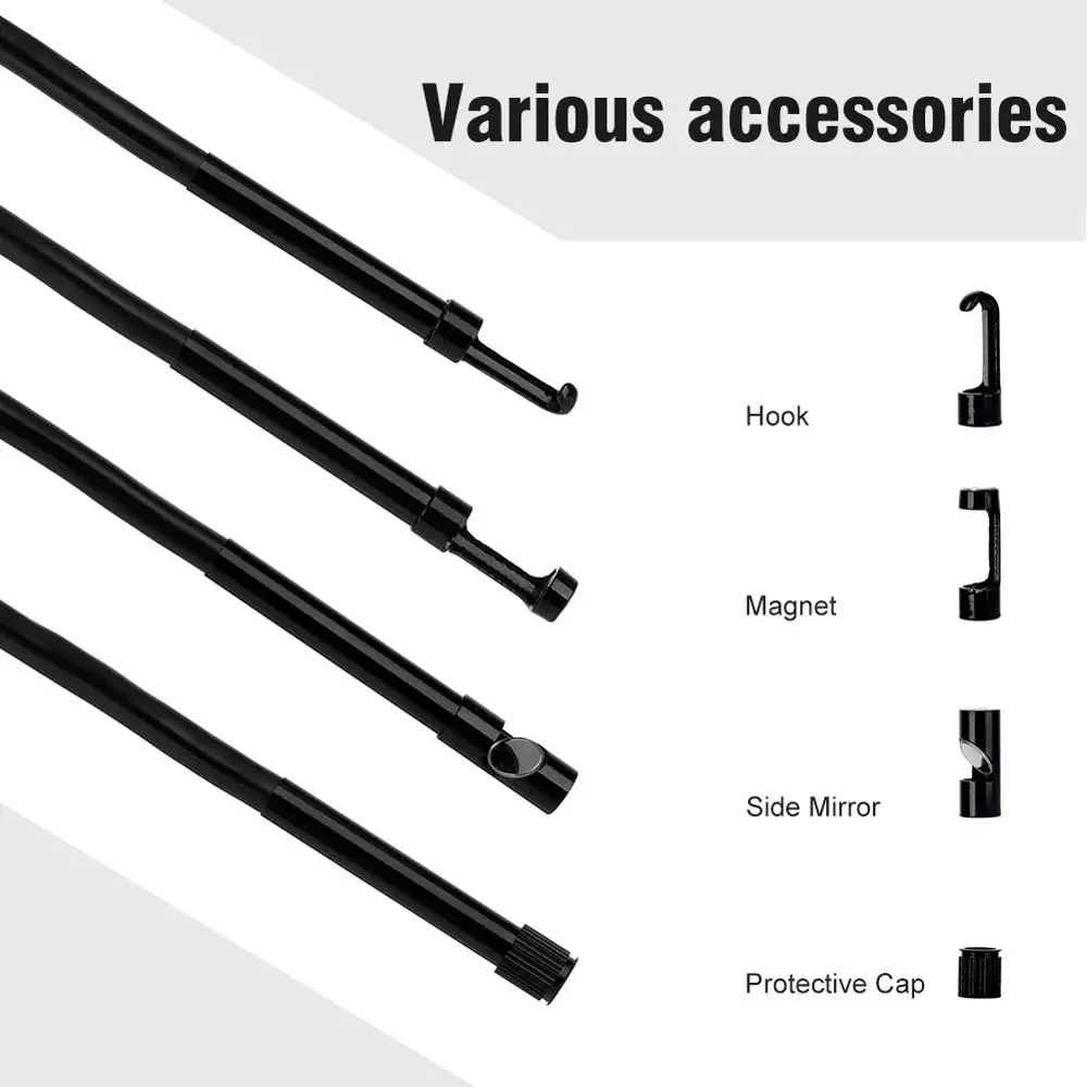  Wireless Endoscope Camera WiFi Borescope Inspection 5.5mm 2.0MP HD Waterproof Inspection Snake Came