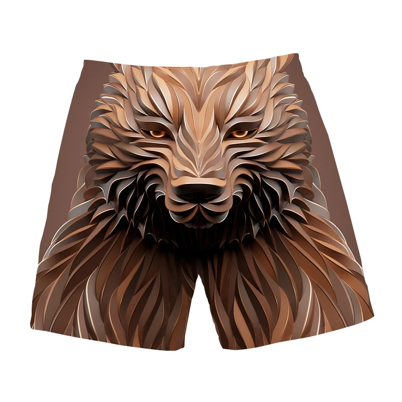 New Male Summer Wolf Shorts Men Animal Casual Short Pants Cargo Black Beach 3d Printed Shorts Gothic Fitness Mens Shorts