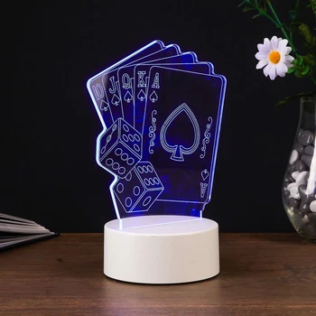 

Lamp "Playing cards" LED white from the network 10x14.6x21.2cm 3590495